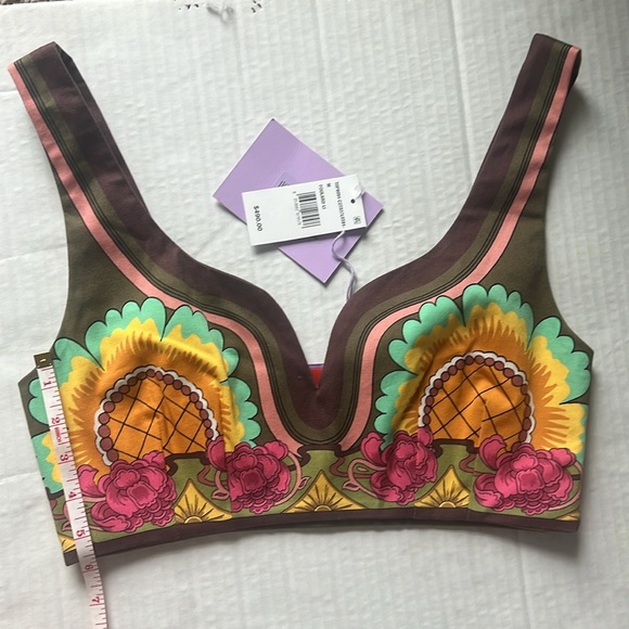 La DoubleJ Baia Printed Stretch Cotton Bralette Top - Picture 6 of 11